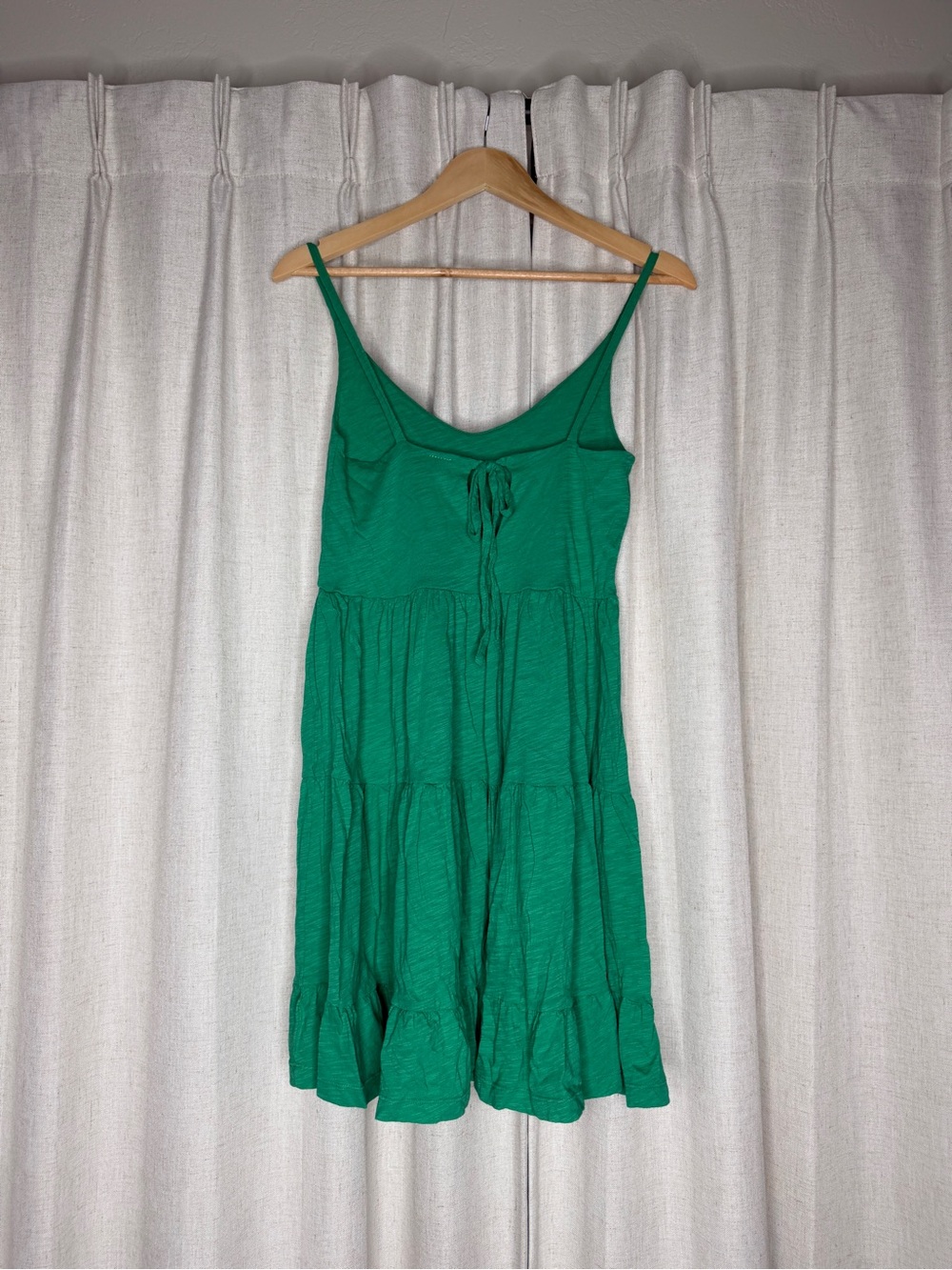 Green Tiered Spaghetti Strap Dress - Picture 2 of 2